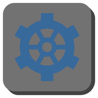 Dişli yuvarlak kare vektör simgesi