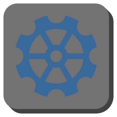 Dişli yuvarlak kare vektör simgesi