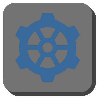 Dişli yuvarlak kare vektör simgesi