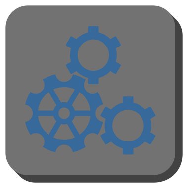 Gears'ı yuvarlak kare vektör simgesi