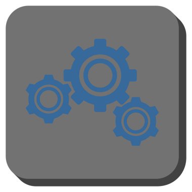 Gears'ı yuvarlak kare vektör simgesi
