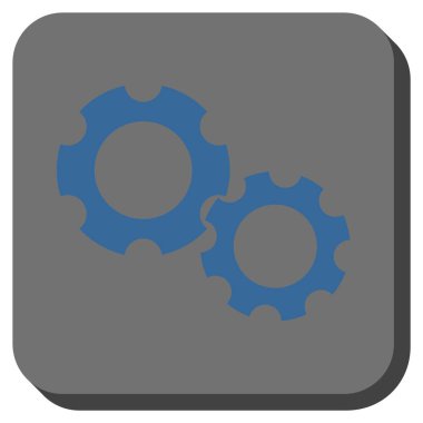 Gears'ı yuvarlak kare vektör simgesi