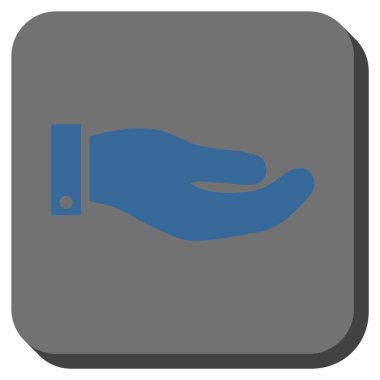 El yuvarlatılmış kare vektör simgesi