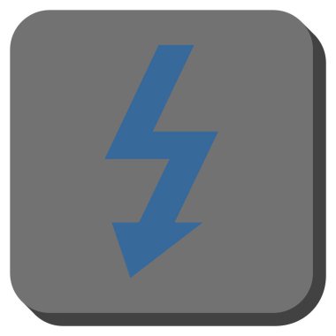 Yüksek gerilim yuvarlak kare vektör simgesi