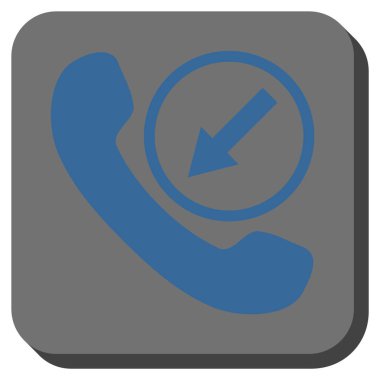 Gelen aramayı yuvarlak kare vektör simgesi