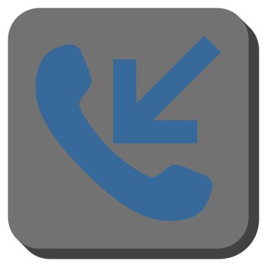 Gelen aramayı yuvarlak kare vektör simgesi