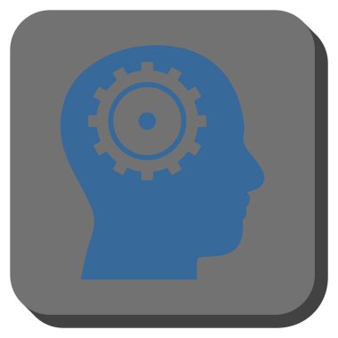 Akıl yuvarlatılmış kare vektör simgesi