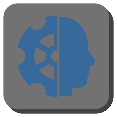 Akıl yuvarlatılmış kare vektör simgesi