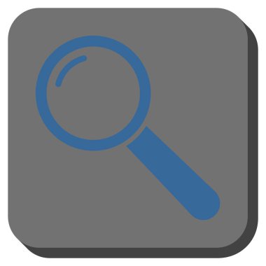 Büyüteç'i yuvarlatılmış kare vektör simgesi