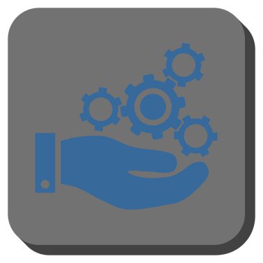 Mekanik Servisi yuvarlak kare vektör simgesi