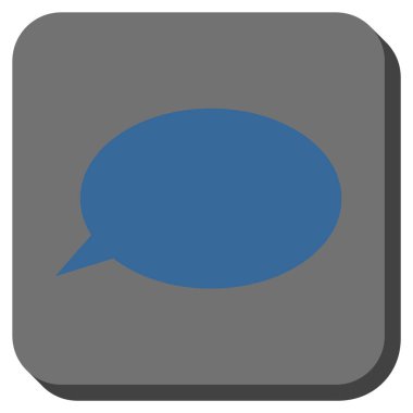 İleti bulut yuvarlak kare vektör simgesi