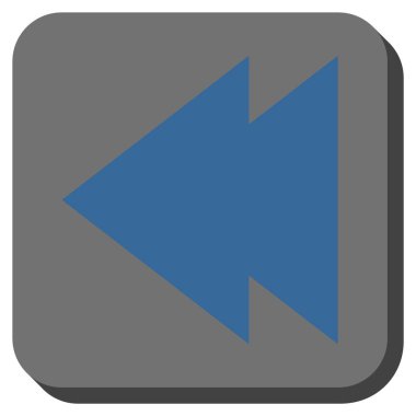 Hareket sol yuvarlak kare vektör simgesi