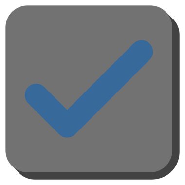 Tamam yuvarlak kare vektör simgesi