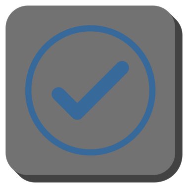 Tamam yuvarlak kare vektör simgesi