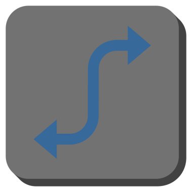 Bend ok yuvarlatılmış kare vektör simgesi karşısında