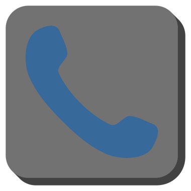 Telefon alıcı yuvarlak kare vektör simgesi