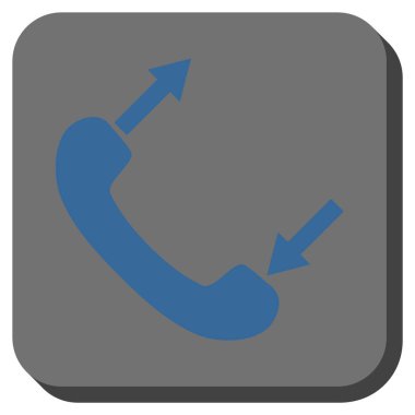 Yuvarlatılmış Kare vektör simge konuşurken telefon