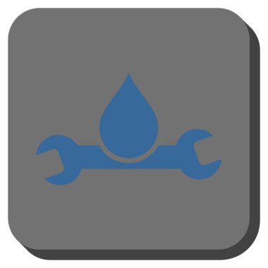 Sıhhi tesisat yuvarlak kare vektör simgesi