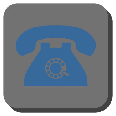 Nabız telefon yuvarlak kare vektör simgesi