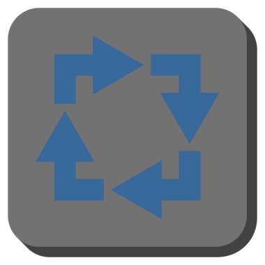 Geri dönüşüm yuvarlatılmış kare vektör simgesi