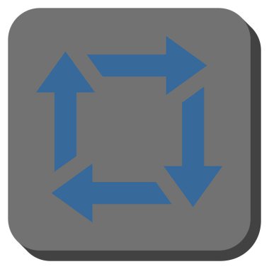 Geri dönüşüm yuvarlatılmış kare vektör simgesi