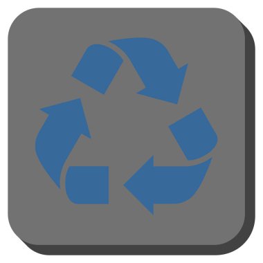 Geri dönüşüm yuvarlatılmış kare vektör simgesi