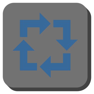 Geri dönüşüm yuvarlatılmış kare vektör simgesi