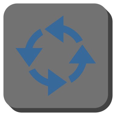 Geri dönüşüm yuvarlatılmış kare vektör simgesi