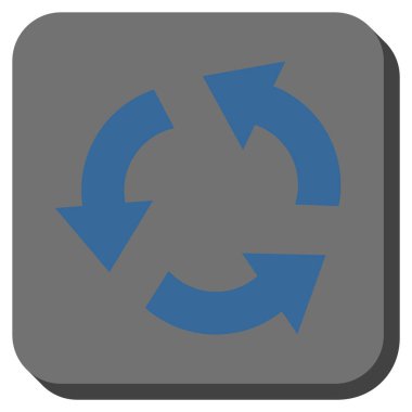 Geri dönüşüm yuvarlatılmış kare vektör simgesi