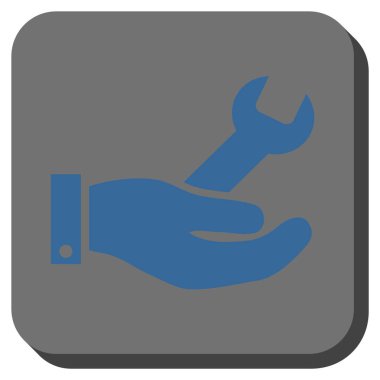 Hizmet yuvarlak kare vektör simge onarmak