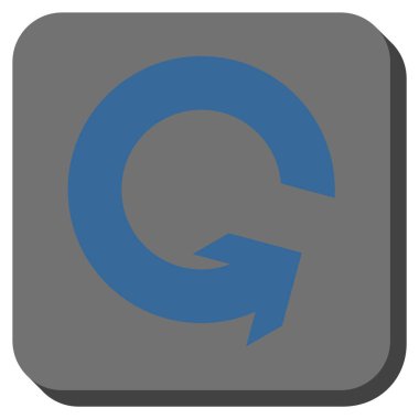 CCW yuvarlatılmış kare vektör simge döndürmek