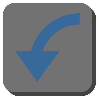 CCW yuvarlatılmış kare vektör simge döndürmek