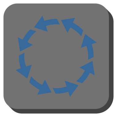 CCW yuvarlatılmış kare vektör simge döndürmek