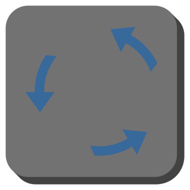 CCW yuvarlatılmış kare vektör simge döndürmek