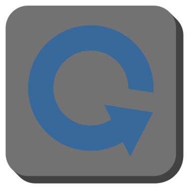 CCW yuvarlatılmış kare vektör simge döndürmek