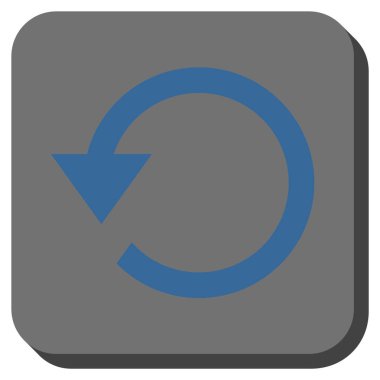 CCW yuvarlatılmış kare vektör simge döndürmek