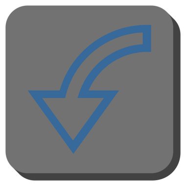 Sola Döndür yuvarlak kare vektör simgesi