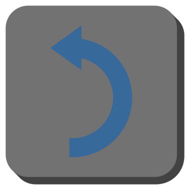 Sola Döndür yuvarlak kare vektör simgesi