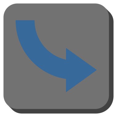 Doğru yuvarlatılmış kare vektör simge döndürmek