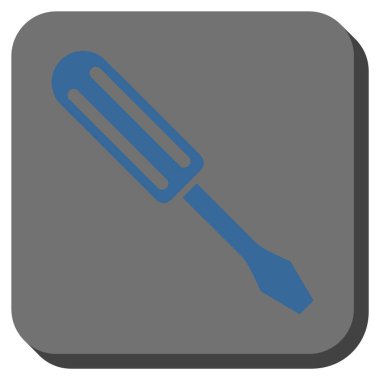 Tornavida yuvarlatılmış kare vektör simgesi