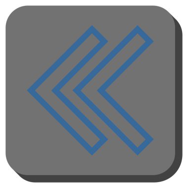 Sola kaydırma yuvarlak kare vektör simgesi