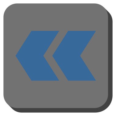 Sola kaydırma yuvarlak kare vektör simgesi