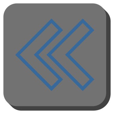 Sola kaydırma yuvarlak kare vektör simgesi