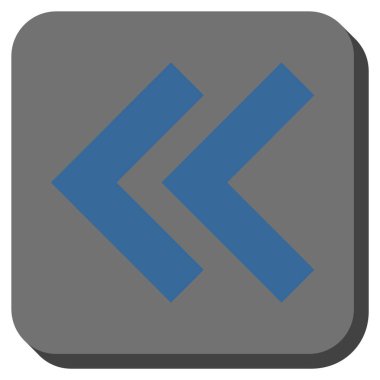 Sola kaydırma yuvarlak kare vektör simgesi