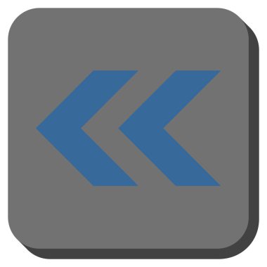 Sola kaydırma yuvarlak kare vektör simgesi