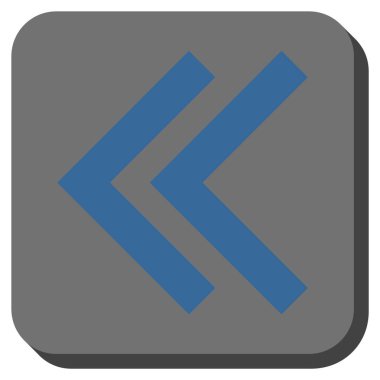 Sola kaydırma yuvarlak kare vektör simgesi