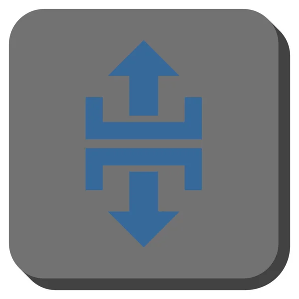 Diviser l'icône vectorielle carrée arrondie de direction verticale — Image vectorielle