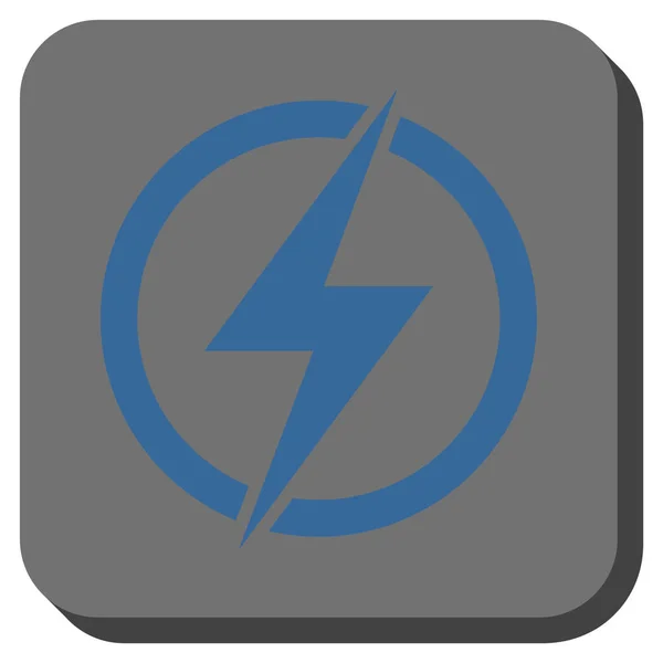 Energii elektrycznej zaokrąglony kwadrat wektor ikona — Wektor stockowy