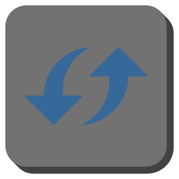 Flechas de cambio redondeadas cuadrado Vector icono — Vector de stock