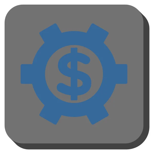 Configurações Financeiras Rounded Square Vector Icon — Vetor de Stock